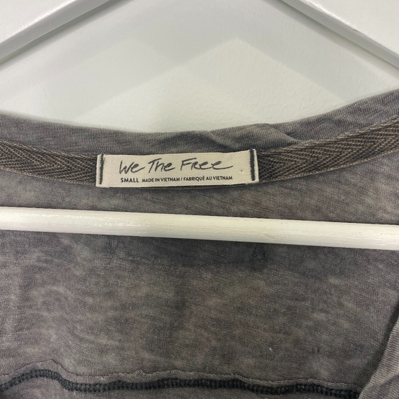 We the Free Distressed Dark Gray Long Sleeve Shirt - Picture 6 of 9